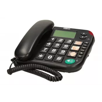 Téléphone filaire MAXCOM KXT480BB avec écran LCD, noir