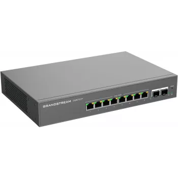 Switch PoE+ 2,5 Gigabit Grandstream GWN7721P Layer 2 Lite Managed, 5 ports (4x 2,5G PoE+, 1x 2,5G), budget 60W, sans ventilateur, géré cloud/web