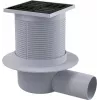 Grille de caniveau ponctuel DEANTE KOS_N01C en acier inoxydable 150x150 mm