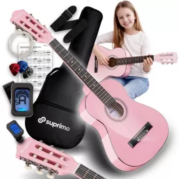 SUPRIMO JRC SET PK guitare classique 1/4 rose avec accessoires