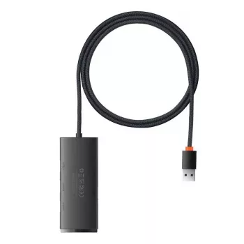 Hub USB 3.0 4 ports Baseus Lite Series - 5 Gbit/s, alimenté par bus, noir (WKQX030101)