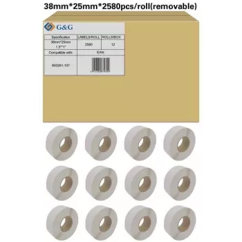 Étiquettes A4 autocollantes blanches G&G 19803 105x148mm 4/feuille 100 feuilles (400 étiquettes)