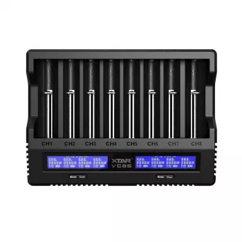 XTAR VC8S USB-C SET Chargeur de batterie, 3,7V/1,2V
