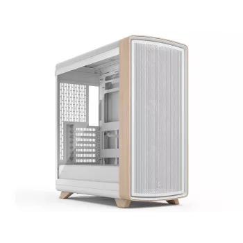 Boîtier moyen tour Fractal Design Summit Chalk White TG Clear Tint avec façade en chêne véritable