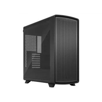 Boîtier PC moyen tour Fractal Design Summit Blackout TG Light Tint - charcoal black avec panneau avant en noyer véritable, panneau latéral en verre trempé, 2 ventilateurs Aspect 14 PWM