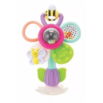 Fleur rotative Infantino B-KIDS avec ventouse – jouet sensoriel multicolore pour bébés dès 6 mois