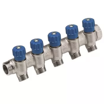Caleffi 5R Series mitigeur thermostatique entrée 3/4 inch NPT x sortie 1/2 inch NPT, laiton sans plomb, ASSE 1017