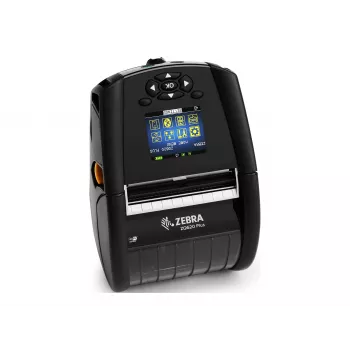 Imprimante d'étiquettes Zebra DT ZQ620 Plus 3 inch/72 mm Healthcare polices anglaises Wi-Fi 6 double radio (802.11AX/BT5.x) plateau avec doublure mandrin 0,75 inch groupe E clip ceinture