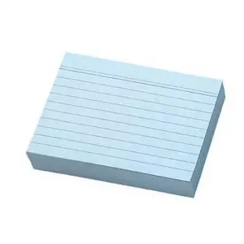 100 fiches bristol DIN A6 bleues lignées 3rd Party
