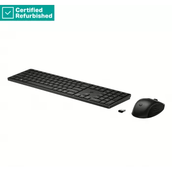 RENEW GOLD HP 655 ensemble clavier-souris sans fil, résistant aux éclaboussures - noir - US ENG