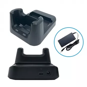 Unitech HT330 station de charge USB 1 slot avec logement pour batterie de rechange. Bloc d'alimentation inclus. _x00D_