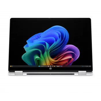 Ordinateur portable convertible HP OmniBook 5 Flip NG AI 14-km0001nnx Ultra 7 355 32 Go LPDDR5X 7467 soudés 512 Go tactile 14,0 pouces 2K (1920x1200) OLED Glacier Silver DF+ logo AI 5 MP IR TNR adaptateur secteur 65 W non inclus Win 11 Home 1 an