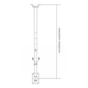 LH-GROUP support plafond avec bras 23-70