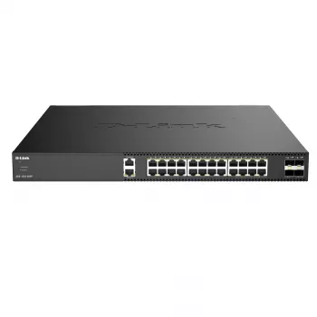 D-Link DXS-1250-28YP/E commutateur PoE++ Multi-Gigabit administrable Smart avec 4 x 25G uplinks SFP28