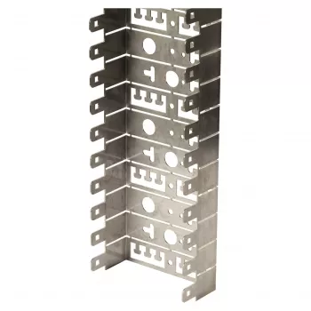 EFB Elektronik Bac de montage LSA, 50 modules, profondeur 50 mm, rayon de courbure 25 mm, lot de 2