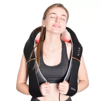 RENPHO U-Neck 1 masseur Shiatsu nuque et épaules avec chaleur, 8 nœuds rotatifs bidirectionnels, 3 niveaux de vitesse, noir