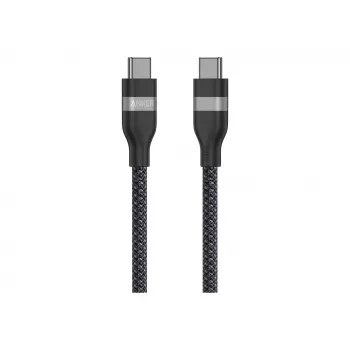 Câble de charge rapide Anker USB C vers USB C 240 W Upcycled-Braided A82E2 (1,8 m, noir)