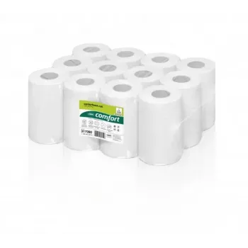 Rouleaux à essuyer WEPA pour distributeur RPMB268, 68 m, 195 feuilles, 20x35 cm, papier recyclé (12 rouleaux)