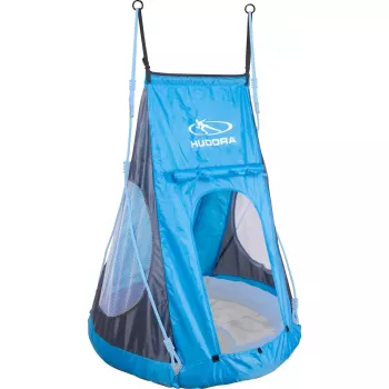 HUDORA balançoire nid avec tente Cosy Castle 90 (bleu/noir)