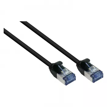 Câble patch GoodConnections RNS® SlimLine Cat.6A U/FTP, LSZH, 500MHz, cuivre, noir, 2 m