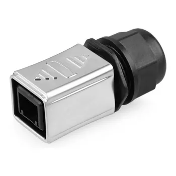 GoodConnections Connecteur industriel S6 - fiche non équipée, découpe RJ45, métal, Good Connections®