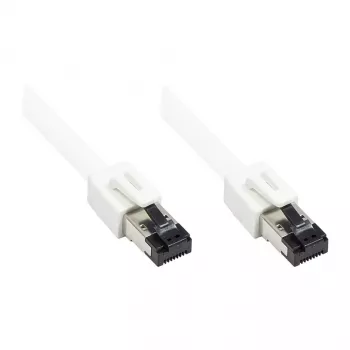 Câble patch GoodConnections RNS® Cat.8.1 S/FTP, PiMF, LSZH, 2000MHz, 40Gbit/s, blanc, 0,5 m