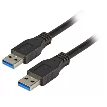 Câble USB 3.0 Premium EFB Elektronik, USB-A mâle vers USB-A mâle, 3 m, noir