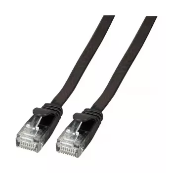 EFB Câble patch plat RJ45 Cat.6A U/UTP PVC 0,25 m noir