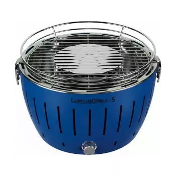 LotusGrill G280 U Blue barbecue à charbon de bois portable avec technologie sans fumée