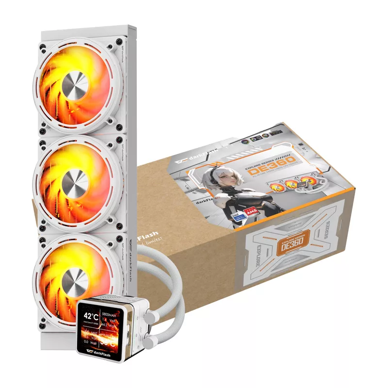 Refroidissement liquide CPU Darkflash DE360, blanc
