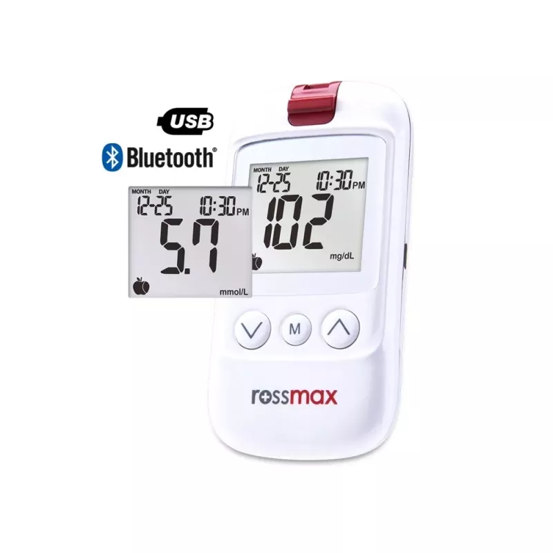 Glucomètre ROSSMAX HS200 BT avec Bluetooth