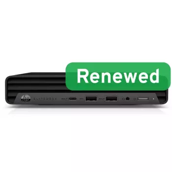 Ordinateur de bureau petit format HP Renewed Grade A EliteDesk 800 G6 Intel Core i5-10500T 8 Go 256 Go SSD Windows 11 Pro