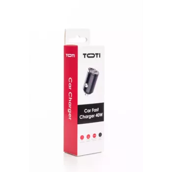 SEEK TOTI chargeur rapide de voiture 40 W double port Type-C noir