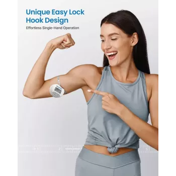 RENPHO Smart Tape Measure - mètre ruban corporel Bluetooth pour IMC, taille, hanches, bras, jambes, poitrine - rétractable automatiquement, écran LCD, compatible avec l'application Renpho Health, Apple Health, Google Fit, Samsung Health - noir
