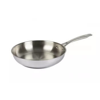 Poêle à frire Kuhn Rikon ALLROUND sans revêtement 24 cm – acier inoxydable 18/10, compatible induction, allant au four jusqu'à 240 °C