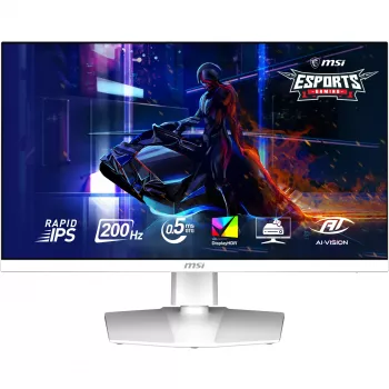 Moniteur gaming MSI MAG 274QRFW E20 27 pouces WQHD 200 Hz Rapid IPS, blanc (emballage endommagé)