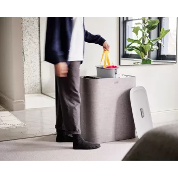 Panier à linge séparateur Joseph Joseph Tota Trio 90 L gris