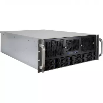 Boîtier serveur rack 4U Inter-Tech IPC Storage 4U-4408-L, 8x 3,5 pouces hot-swap, sans alimentation, noir