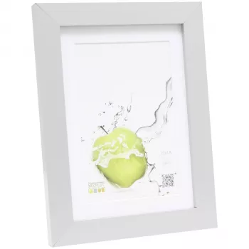 Cadre photo Deknudt S66KD1 P1 13x18 bois argent avec passe-partout