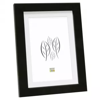 Cadre photo Deknudt S66KF2 P1 15x20 bois noir avec passe-partout