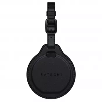 Satechi étiquette à bagage FindAll en cuir végan noir