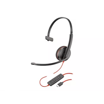 Casque filaire mono-oreille Poly Blackwire C3210 USB-C (209748-22)