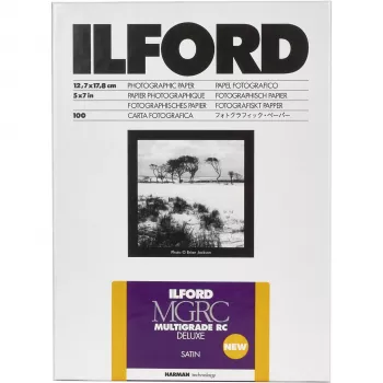 Papier photographique noir et blanc à contraste variable brillant ILFORD MG RC DL 13x18 cm (5x7 in), 100 feuilles