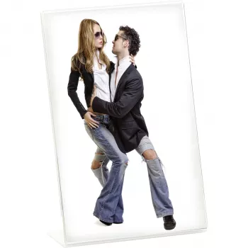 Cadre photo portrait Walther Design Acryl 13x18 cm transparent