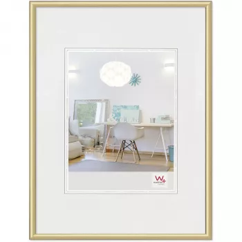Cadre photo Walther Design KV824G plastique or 10x15 cm à fixer au mur rectangulaire