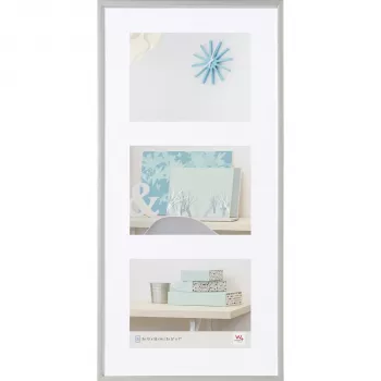 Cadre photo Walther New Lifestyle 3x13x18 résine galerie argent KV338S