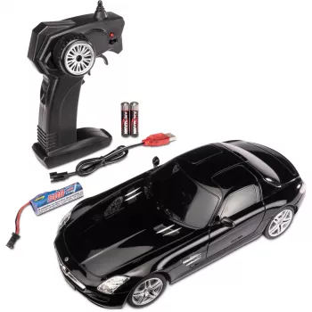 Voiture RC Carson 1:24 Mercedes-Benz SLS AMG 2.4G 100% RTR noire