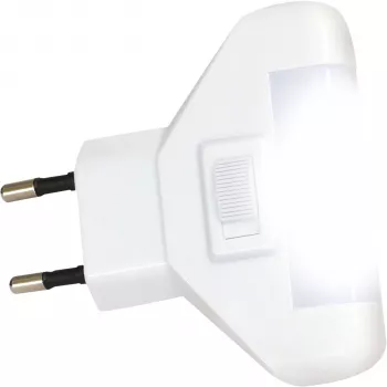 Veilleuse LED REV 1 W blanc froid à brancher avec capteur crépusculaire
