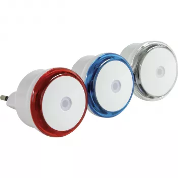 Ensemble de 3 veilleuses LED REV - anneaux rouge, bleu, blanc/transparent - 0,8 W - capteur crépusculaire