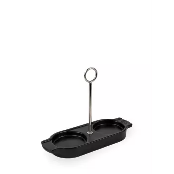 Plateau égouttoir pour moulin en céramique Peugeot Linea noir satiné 18 cm